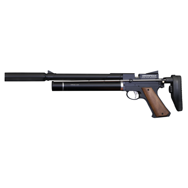 Pistolet PCP Snowpeak PP750L 4,5 mm avec crosse télescopique, vue 2
