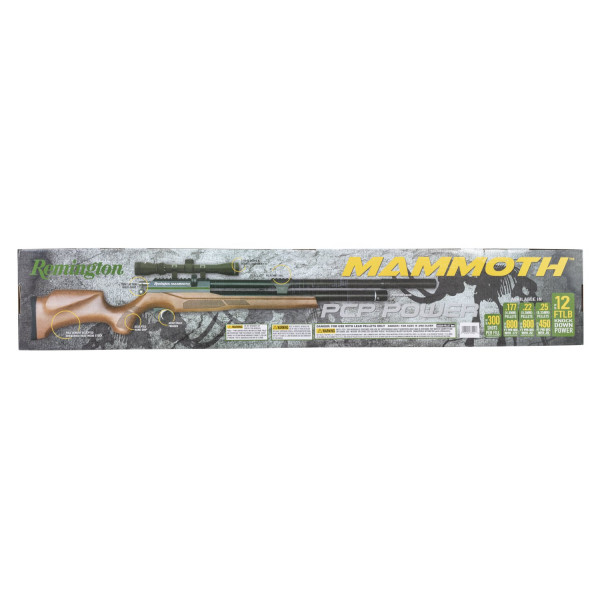 Carabine PCP Remington Mammoth calibre 5,5 mm avec lunette 3-9x40