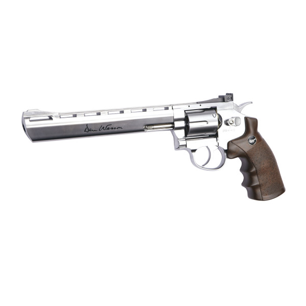 Revolver CO2 ASG Dan Wesson 8 pouces chrome 4,5 mm billes acier