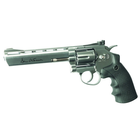 Revolver CO2 ASG Dan Wesson 6 pouces chrome mat 4,5 mm billes acier