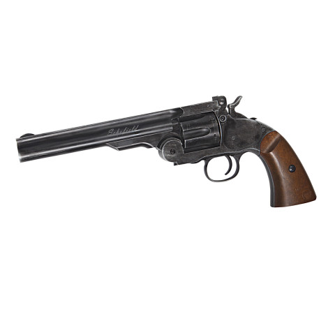Revolver CO2 ASG Schofield 6 pouces black full metal 4,5 mm plombs