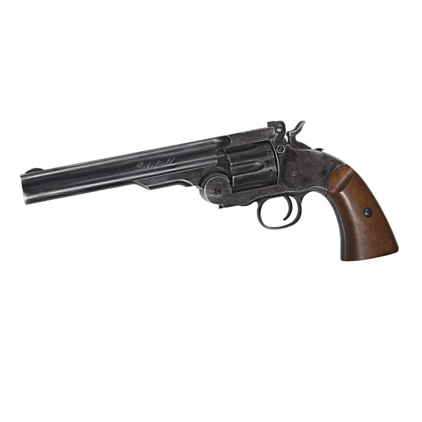 Revolver CO2 ASG Schofield 6 pouces black full metal 4,5 mm plombs, vue 2