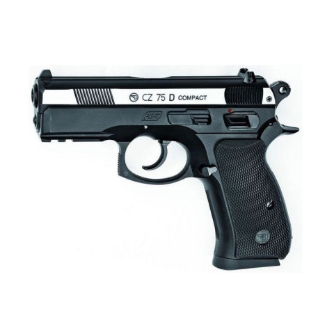 Pistolet CO2 ASG CZ 75D Compact bicolore 4,5 mm billes acier