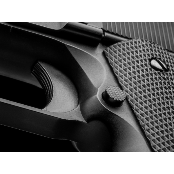 Pistolet CO2 ASG 1911 US full metal 4,5 mm billes acier, vue 4