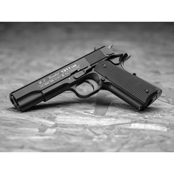 Pistolet CO2 ASG 1911 US full metal 4,5 mm billes acier, vue 5