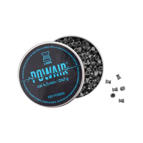 500 plombs plats Powair 4,5 mm