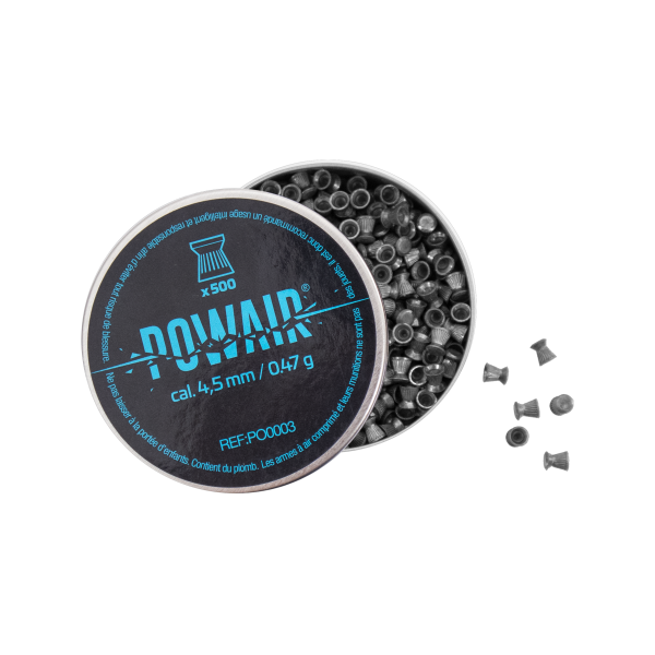 500 plombs plats Powair 4,5 mm