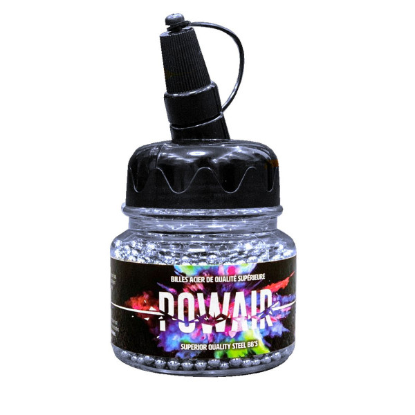 1500 billes acier silver Powair 4,5 mm