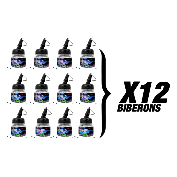 Pack 18 000 billes acier Powair 4,5 mm - 12 biberons