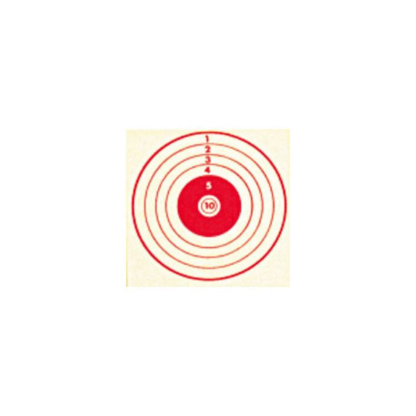 100 cibles carton rouges 10 x 10 cm