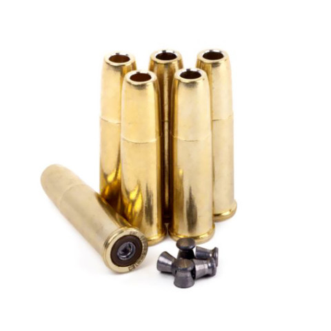6 douilles Crosman 4,5 mm pour revolver à plombs