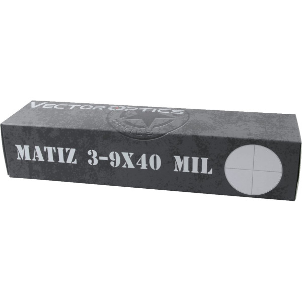 Lunette Vector Optics Matiz 3-9x40 MIL réticule miliradians