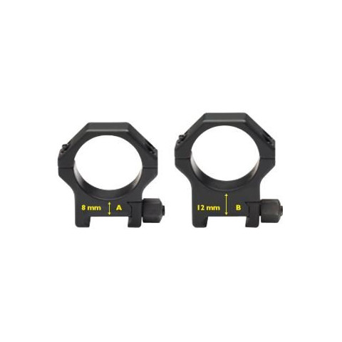 Colliers Contessa rail 22 mm, tube 34 mm, hauteur 8 mm