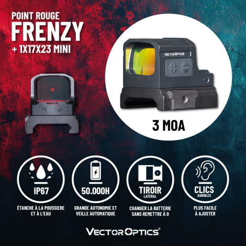 Vector Optics Frenzy FA Mini point rouge 1x fenêtre 17x20 mm